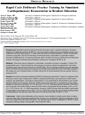 Cover page: Rapid Cycle Deliberate Practice Training for Simulated Cardiopulmonary Resuscitation in Resident Education