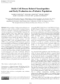 Cover page: Sickle Cell Disease Related Vasculopathies and Early Evaluation in a Pediatric Population.