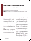 Cover page: Human Herpesvirus 8–Unrelated Primary Effusion Lymphoma–Like LymphomaReport of a Rare Case and Review of 54 Cases in the Literature