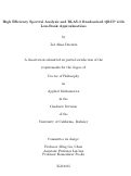 Cover page: High Efficiency Spectral Analysis and BLAS-3 Randomized QRCP with Low-Rank Approximations