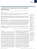 Cover page: Association of Hemoglobin and Survival in Peritoneal Dialysis Patients