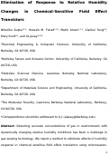 Cover page: Elimination of Response to Relative Humidity Changes in Chemical-Sensitive Field-Effect Transistors