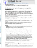 Cover page: Social Media Use and Depressive Symptoms Among United States Adolescents