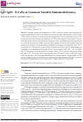 Cover page: IgD+IgM- B Cells in Common Variable Immunodeficiency.