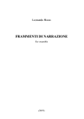 Cover page: Frammenti di narrazione