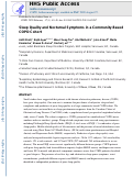 Cover page: Sleep Quality and Nocturnal Symptoms in a Community-Based COPD Cohort