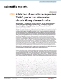 Cover page: Inhibition of microbiota-dependent TMAO production attenuates chronic kidney disease in mice