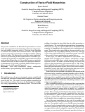 Cover page: Construction of Vector Field Hierarchies