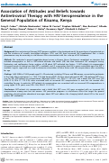 Cover page: Association of Attitudes and Beliefs towards Antiretroviral Therapy with HIV-Seroprevalence in the General Population of Kisumu, Kenya