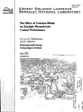 Cover page: The effect of venetian blinds on Daylight Photoelectric Control Performance