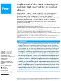 Cover page: Applications of dry chain technology to maintain high seed viability in tropical climates.