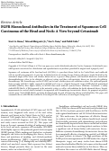 Cover page: EGFR Monoclonal Antibodies in the Treatment of Squamous Cell Carcinoma of the Head and Neck: A View beyond Cetuximab