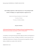 Cover page: Understanding Reappraisal as a Multicomponent Process: The Psychological Health Benefits of Attempting to Use Reappraisal Depend on Reappraisal Success