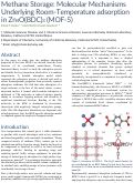 Cover page: Methane Storage: Molecular Mechanisms Underlying Room-Temperature Adsorption in Zn4O(BDC)3 (MOF-5)