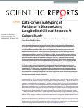 Cover page: Data-Driven Subtyping of Parkinson’s Disease Using Longitudinal Clinical Records: A Cohort Study