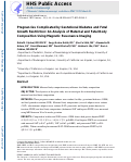 Cover page: Pregnancies complicated by gestational diabetes and fetal growth restriction: an analysis of maternal and fetal body composition using magnetic resonance imaging