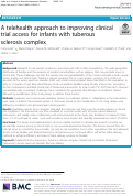 Cover page: A telehealth approach to improving clinical trial access for infants with tuberous sclerosis complex