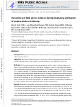 Cover page: Occurrence of fatal police violence during pregnancy and hazard of preterm birth in California.