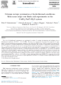 Cover page: Calcium isotope systematics at hydrothermal conditions: Mid-ocean ridge vent fluids and experiments in the CaSO4-NaCl-H2O system