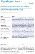 Cover page: Fasting increases the phosphorylation of AMPK and expression of sirtuin1 in muscle of adult male northern elephant seals (Mirounga angustirostris)