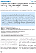 Cover page: Condensed Mitotic Chromosome Structure at Nanometer Resolution Using PALM and EGFP- Histones