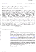 Cover page: Dark Energy Survey Year 3 results: galaxy clustering and systematics treatment for lens galaxy samples