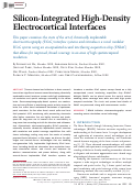 Cover page: Silicon Integrated High-Density Electrocortical Interfaces