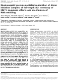 Cover page: Nucleocapsid protein-mediated maturation of dimer initiation complex of full-length SL1 stemloop of HIV-1: sequence effects and mechanism of RNA refolding