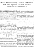 Cover page: On the Minimum Average Distortion of Quantizers With Index-Dependent Distortion Measures