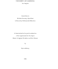 Cover page: Racial Bias in Machine Learning Algorithms in Secondary Mathematics Education