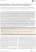 Cover page: Glycan Degradation (GlyDeR) Analysis Predicts Mammalian Gut Microbiota Abundance and Host Diet-Specific Adaptations