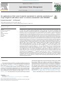 Cover page: An application of the water footprint assessment to optimize production of crops irrigated with saline water: A scenario assessment with HYDRUS