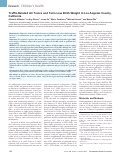 Cover page: Traffic-Related Air Toxics and Term Low Birth Weight in Los Angeles County, California