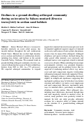 Cover page: Declines in a ground-dwelling arthropod community during an invasion by Sahara mustard (Brassica tournefortii) in aeolian sand habitats