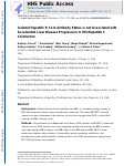 Cover page: Isolated Hepatitis B Core Antibody Status Is Not Associated With Accelerated Liver Disease Progression in HIV/Hepatitis C Coinfection