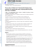 Cover page: The accuracy of helium ion CT based particle therapy range prediction: an experimental study comparing different particle and x-ray CT modalities