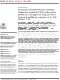 Cover page: Evaluating the implementation of weekly rifapentine-isoniazid (3HP) for tuberculosis prevention among people living with HIV in Uganda: A qualitative evaluation of the 3HP Options Trial