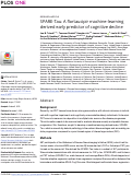 Cover page: SPARE-Tau: A flortaucipir machine-learning derived early predictor of cognitive decline