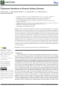 Cover page: Vegetarian Nutrition in Chronic Kidney Disease