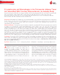 Cover page: B Lymphocytes and Macrophages in the Perivascular Adipose Tissue Are Associated With Coronary Atherosclerosis: An Autopsy Study