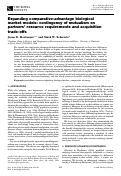 Cover page: Expanding comparative-advantage biological market models: contingency of mutualism on partners' resource requirements and acquisition tradeoffs