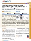 Cover page: Separating Geometric and Diffusive Contributions to the Surface Nucleation of Dislocations in Nanoparticles