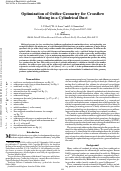 Cover page: Optimization of Orifice Geometry for Crossflow Mixing in a Cylindrical Duct