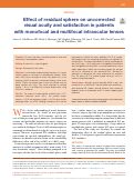 Cover page: Effect of residual sphere on uncorrected visual acuity and satisfaction in patients with monofocal and multifocal intraocular lenses.