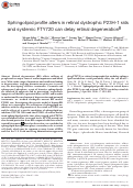 Cover page: Sphingolipid profile alters in retinal dystrophic P23H-1 rats and systemic FTY720 can delay retinal degeneration[S]