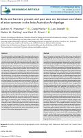 Cover page: Birds and barriers: present and past seas are dominant correlates of avian turnover in the Indo-Australian Archipelago