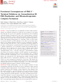 Cover page: Functional Consequences of RNA 5′-Terminal Deletions on Coxsackievirus B3 RNA Replication and Ribonucleoprotein Complex Formation