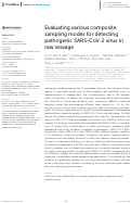 Cover page: Evaluating various composite sampling modes for detecting pathogenic SARS-CoV-2 virus in raw sewage.