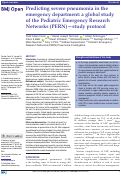 Cover page: Predicting severe pneumonia in the emergency department: a global study of the Pediatric Emergency Research Networks (PERN)-study protocol.