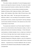 Cover page: Using Drama for Learning to Foster Positive Attitudes and Increase Motivation: Global Simulation in French Second Language Classes